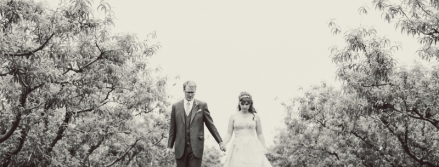first look in peach orchard wedding in south carolina