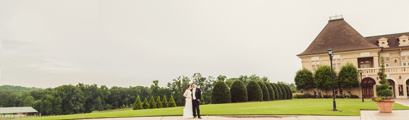 panorama in front of vineyard at chateau elan