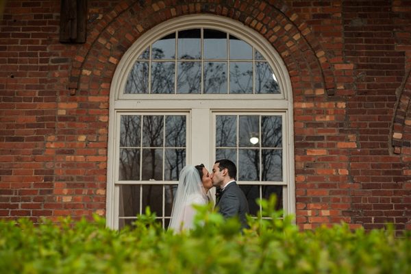 garden first look in Georgia by wedding photographer YouAreRaven