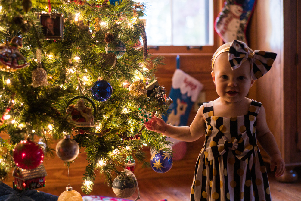 You are Raven captures baby girl by a Christmas tree
